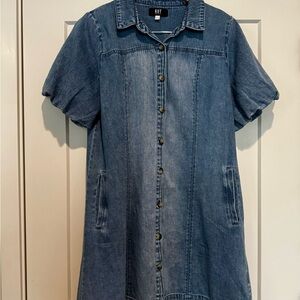 KUT from the Kloth Denim Shirt Dress – Button Front – Size M